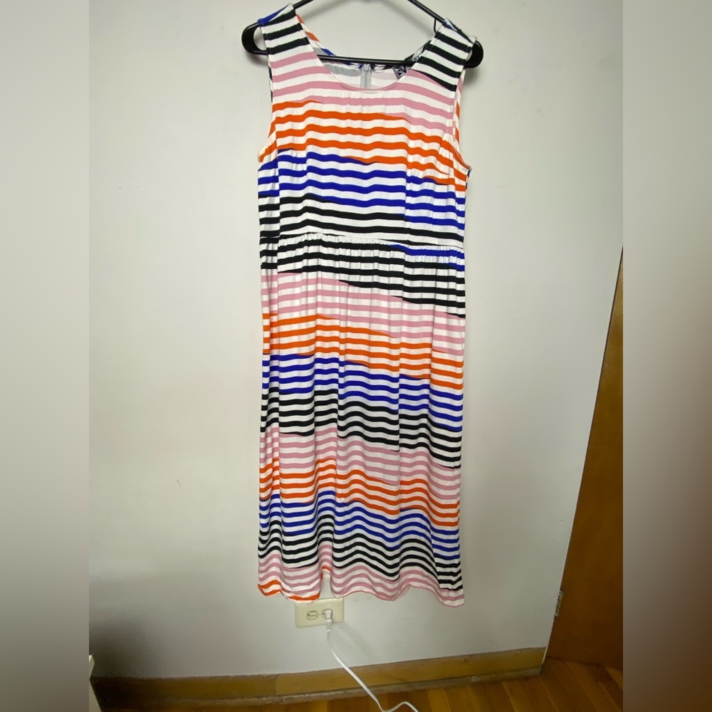 Dusen Dusen x Anthropologie Striped
Midi Dress Sz Large - Picture 4 of 7
